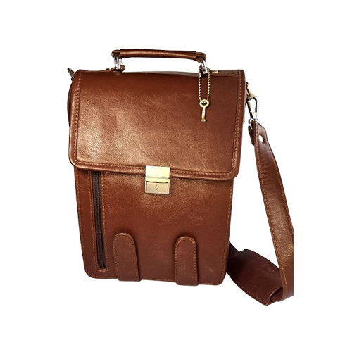 Compact Leather Courier Satchel